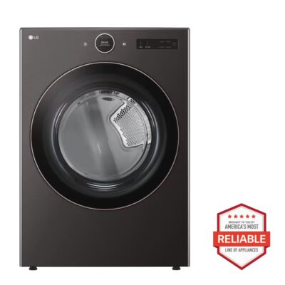 LG 7.4 立方英尺 智能前开式燃气干衣机 配备 AI 智能感应干燥与 TurboSteam™ 蒸汽除皱技术 - 黑色款 DLGX6501B