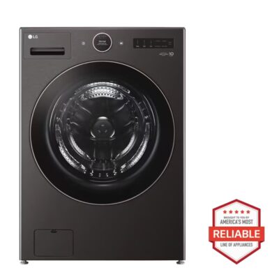 LG 5.0 立方英尺 超大容量 智能前开式洗衣机 搭载 TurboWash® 360° 与 AI DD® 智能直驱技术 通过 Energy Star® 节能认证 WM6500HBA