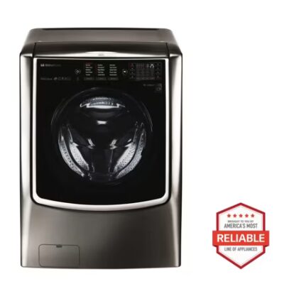 LG SIGNATURE 29英寸宽 9.0 立方英尺 大容量 智能前开式燃气干衣机（配备 TurboSteam™ 蒸汽技术，支持 Wi-Fi）DLGX9501K